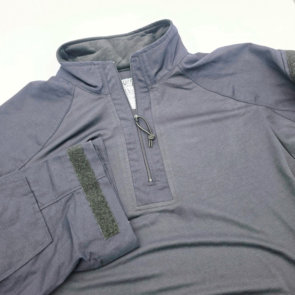 Vertx Recon Black Combat Tactical Shirt - Large - 1/4 Zip - Style F1 VTX8525